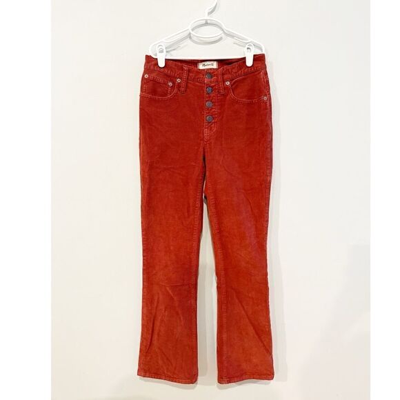 Madewell Cali Demi boot corduroy pants red - Picture 3 of 6